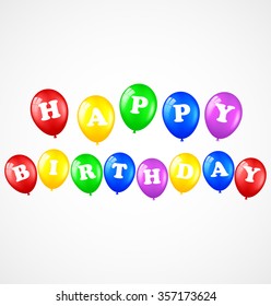 Birthday background with balloons