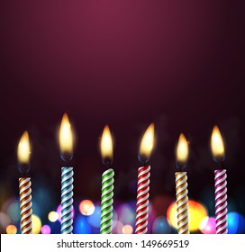 Birthday background with candles. Eps 10