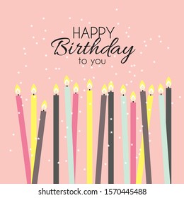 Birthday Background with Candles. Vector Illustration EPS10