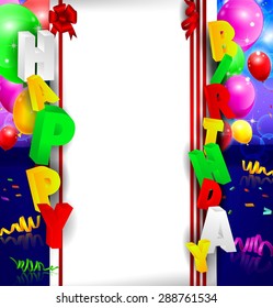 birthday background with colorful balloons

