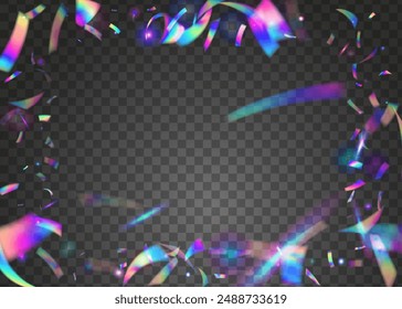 Birthday Background. Isolated Tinsel. Glare Holographic Explosion. Explosion Glitter. Retro Concept. Party Confetti. Abstract Flag. Pink Laser Effect. Blue Birthday Background