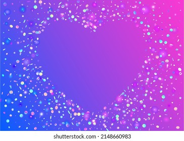 Birthday Background. Luxury Art. Violet Metal Glitter. Disco Realistic Wallpaper. Glitter Foil. Laser Prism. Carnival Tinsel. Cristal Texture. Purple Birthday Background