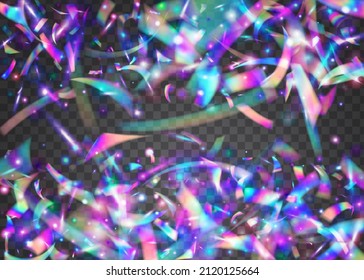 Birthday Background. Pink Laser Effect. Luxury Foil. Blur Banner. Disco Prismatic Decoration. Festive Art. Neon Glare. Holographic Sparkles. Violet Birthday Background