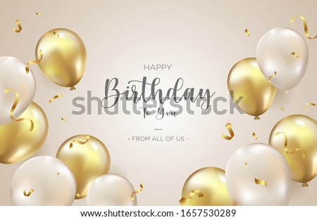Birthday background with realistic balloons