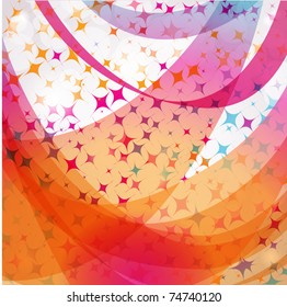 Birthday background with stars and strips