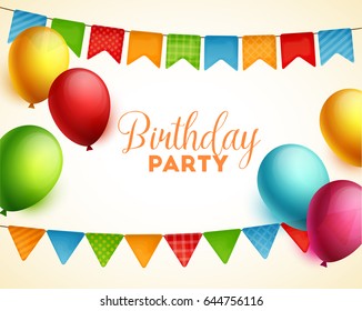 Birthday background. Vector illustration.