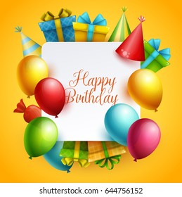 Birthday background. Vector illustration.