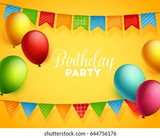 Birthday background. Vector illustration.