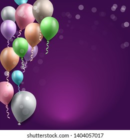 Birthday balloon background vector illustration