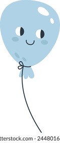 Globo de cumpleaños con Ilustración vectorial facial
