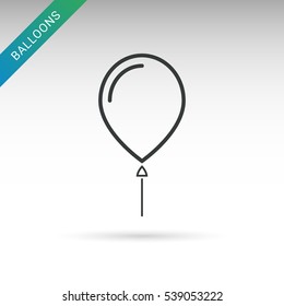 birthday balloon flat vector icon