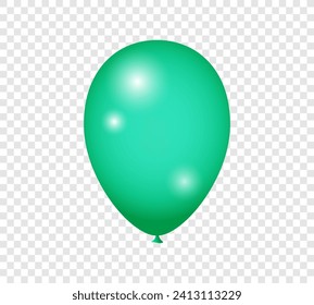 Birthday balloon flying for party. Vector balloon on a transparent background, celebration and festival, fun decoration