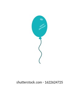birthday balloon helium floating icon vector illustration design