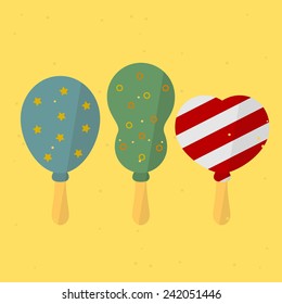 Birthday balloon on a stick. vector format.