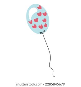 Geburtstagsballon auf weißem Hintergrund