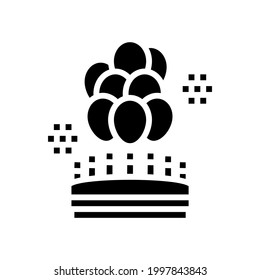 birthday balloons decoration glyph icon vector. birthday balloons decoration sign. isolated contour symbol black illustration