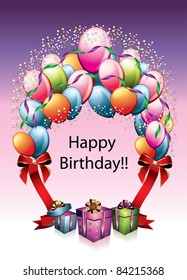 Birthday balloons and Gifts