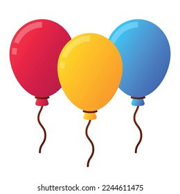Globos de cumpleaños Estilo de degradado Vectorarte