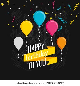 Birthday Balloons Helium Decorative Stock Vector (royalty Free 