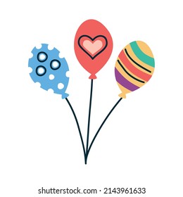 birthday balloons helium decorative icon
