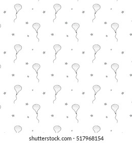 birthday balloons line pattern