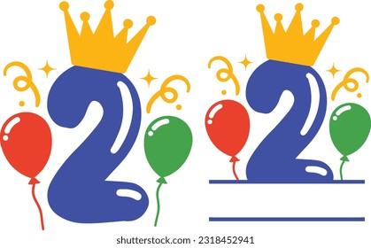 Birthday Balloons No2 - Balloon Birthday Monogram