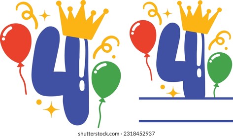 Birthday Balloons No4 - Balloon Birthday Monogram
