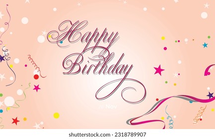 Birthday balloons vector background design. Happy birthday to you text with balloon and confetti decoration element for birth day celebration greeting card design.
