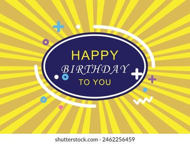 Birthday balloons vector background design. Happy birthday to you text with balloon and confetti decoration element for birth day celebration greeting card design. Vector illustration