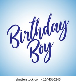 Birthday banner for anniversary or nursery party. Birthday Boy. Good for cake topper, good for scrap booking, posters, textiles, gifts, gift sets.