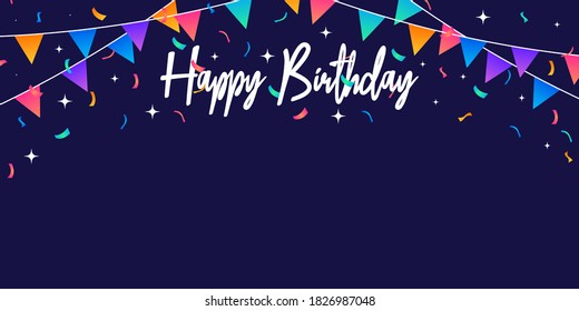 birthday banner concept. birthday celebration design . vector illustration
