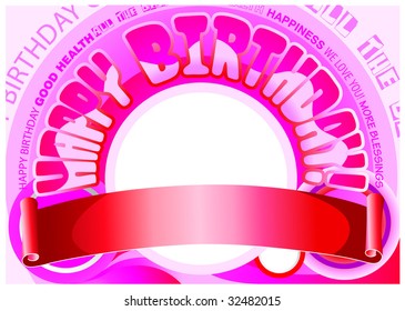 Birthday banner for female celebrant