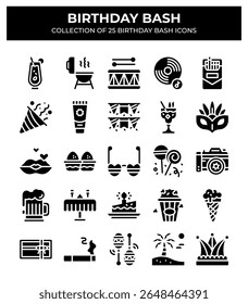 Birthday Bash. Collection of 25 Birthday Party Icons