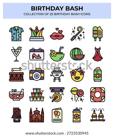 Birthday Bash. Collection of 25 Birthday Party Icons
