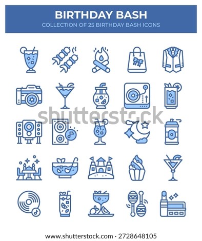 Birthday Bash. Collection of 25 Birthday Party Icons