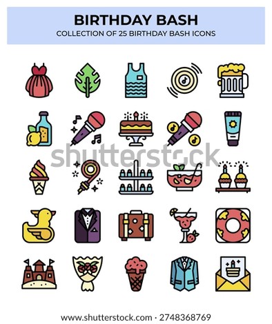Birthday Bash. Collection of 25 Birthday Party Icons