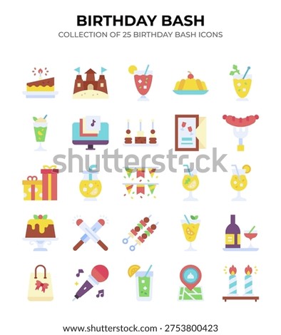 Birthday Bash. Collection of 25 Birthday Party Icons