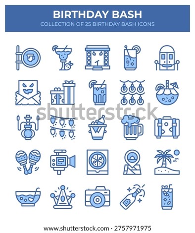 Birthday Bash. Collection of 25 Birthday Party Icons