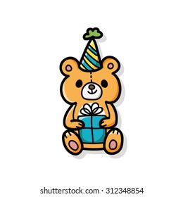 birthday bear doodle