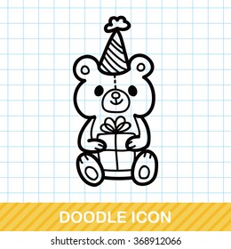 birthday bear doodle