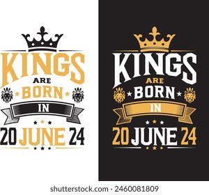 Birthday best t-shirt design || kings are born in July