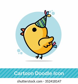 birthday bird doodle