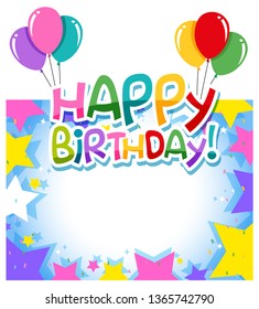 A birthday border template illustration