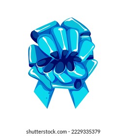 birthday bow ribbon cartoon. birthday bow ribbon sign. isolated symbol vector illustration