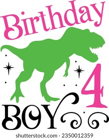 Birthday boy 4 t-shirt design