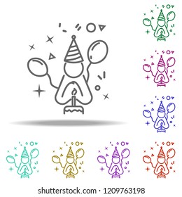 birthday boy dusk icon. Elements of Birthday in multi color style icons. Simple icon for websites, web design, mobile app, info graphics