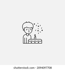 Birthday boy icon sign vector,Symbol, logo illustration for web and mobile
