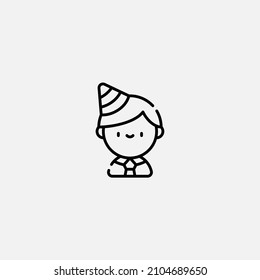 Birthday boy icon sign vector,Symbol, logo illustration for web and mobile