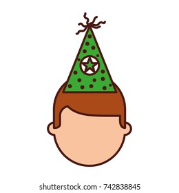 birthday boy with party hat decoration
