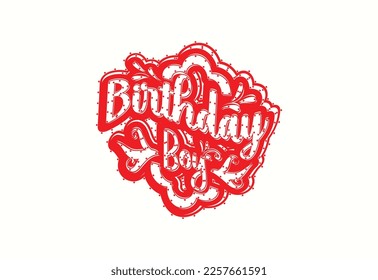 Birthday boy t shirt and sticker design template